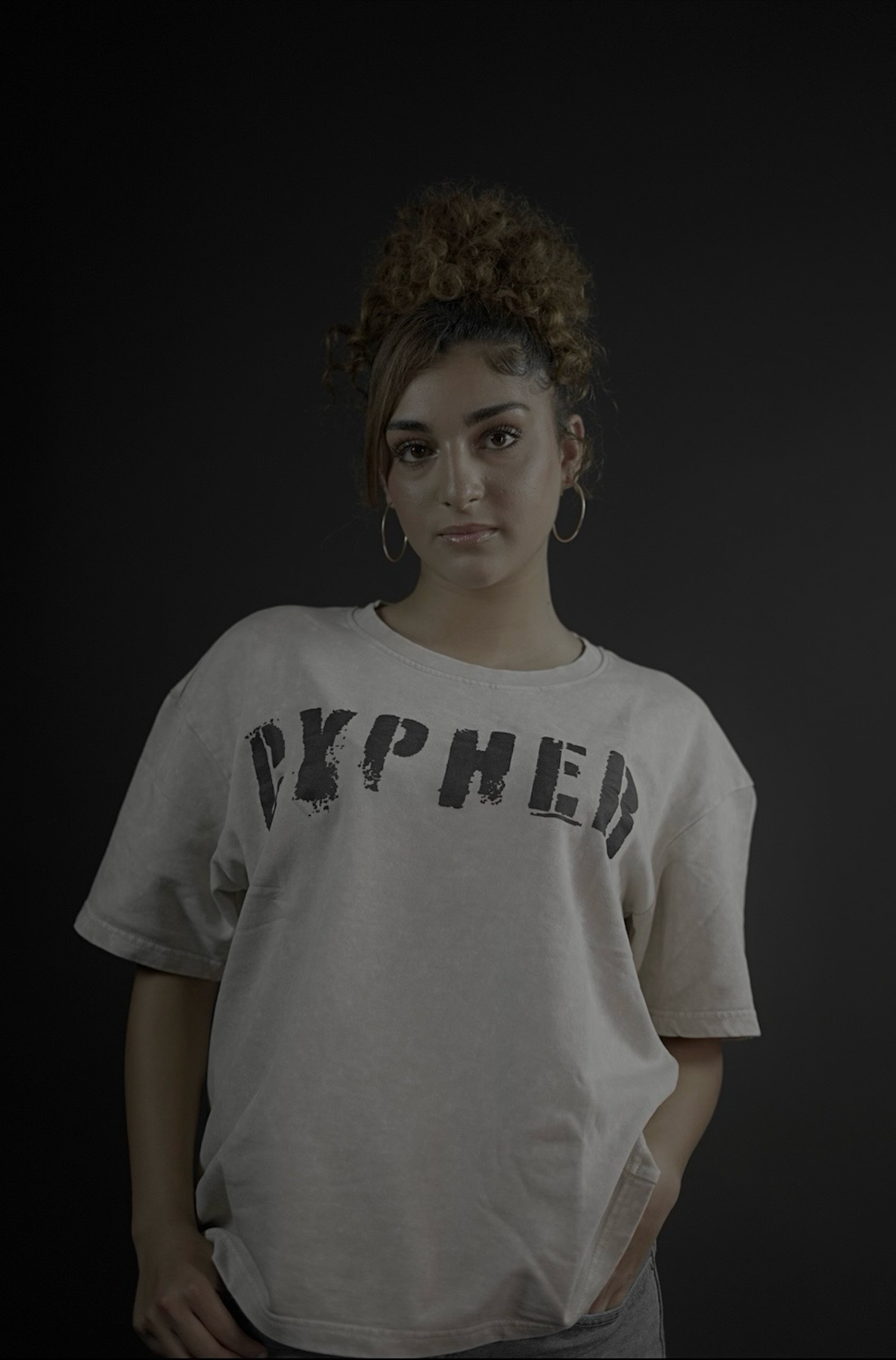 ACID WASHED T-SHIRT CREAM