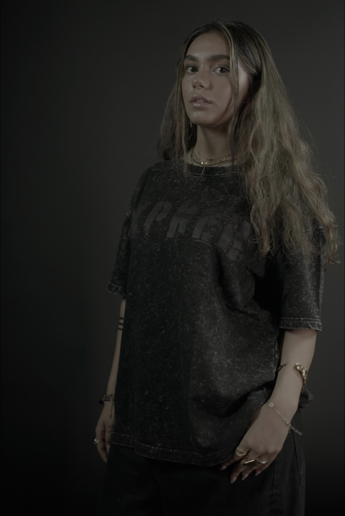 ACID WASHED T-SHIRT BLACK